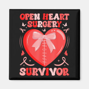 Open heart surgery survivor warrior heart disease magnet