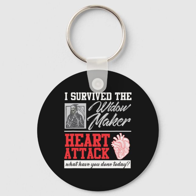 Open Heart Surgery Survivor Widow Maker Heart Atta Keychain (Front)