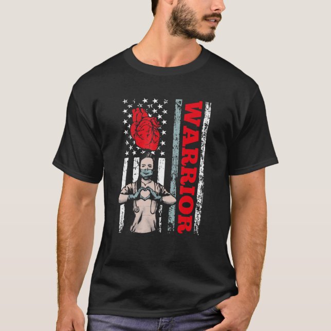Open Heart Surgery Warrior For Heart Patients Surv T-Shirt (Front)