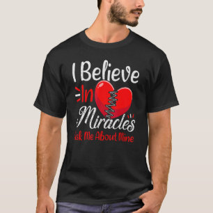 Open Heart Surgery Warrior  Heart Awareness Heart  T-Shirt