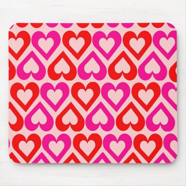 Open Hearts Mouse Pad (Front)