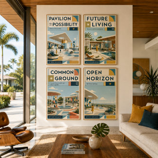 Open Horizon Mid Century Modern Poster