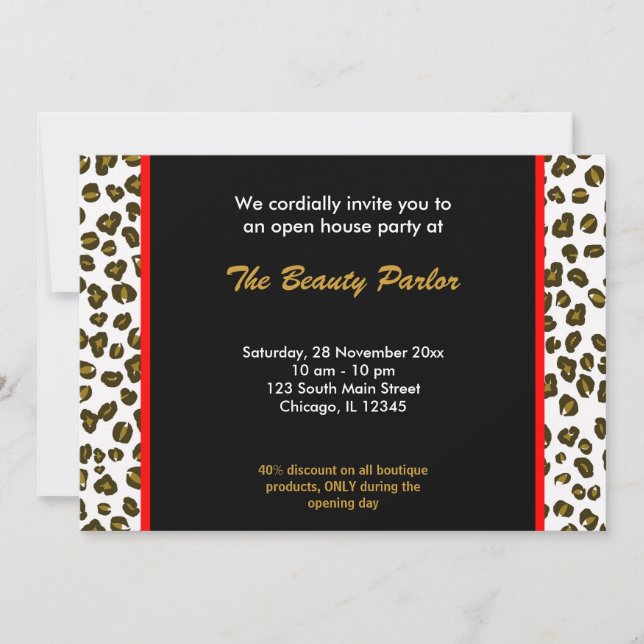 Open House Boutique Celebration Invitation (Front)