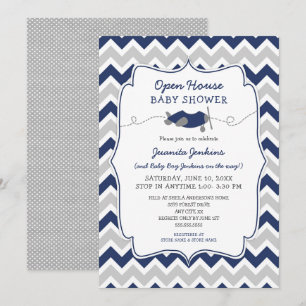 Open House Boy Baby Shower Invitation