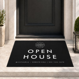 Open House Doormat   Custom Realtor Logo Entry Mat