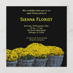 Open House Florist business Invitation