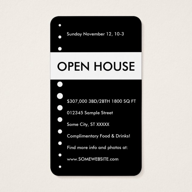 OPEN HOUSE home key (Back)