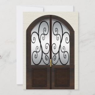Open House Invitation - Fancy Double Pane Door