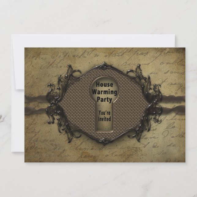 Open House INVITATION - KEYHOLE/KEY ENTRANCE (Front)