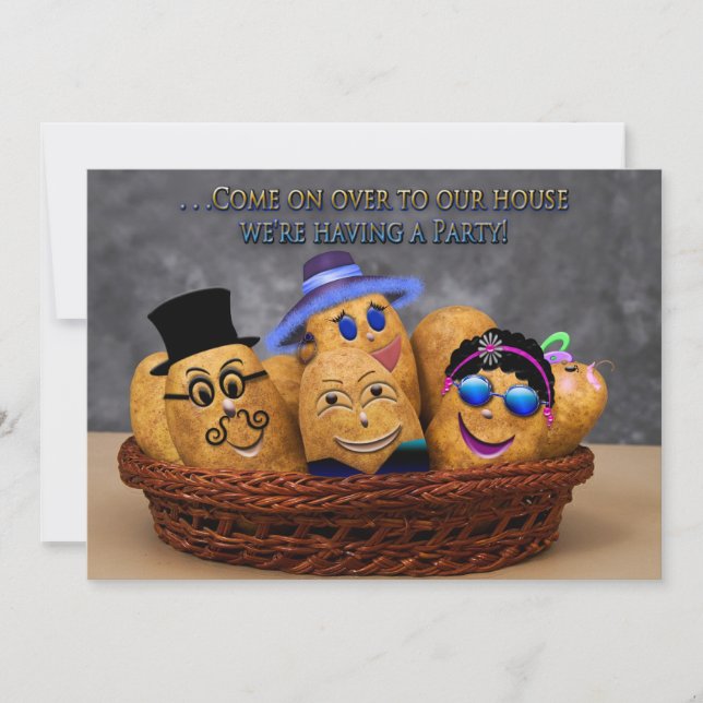 Open House INVITATION - MULTI USE - POTATO FAMILY (Front)