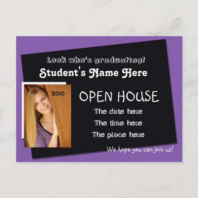 open house invitation postcard (Front)