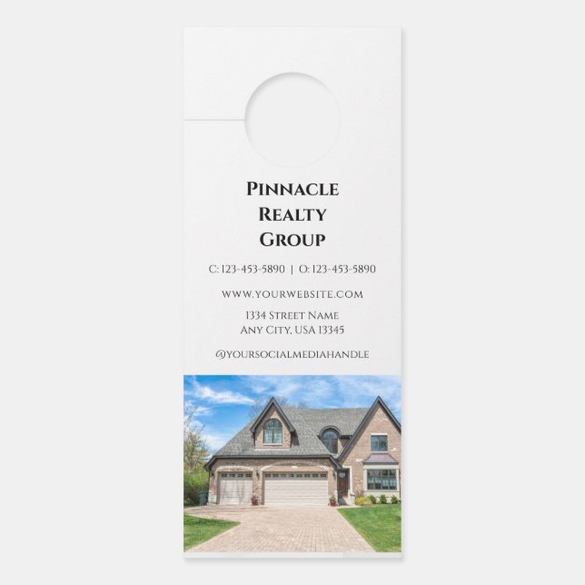 Open House Invitation Real Estate Farming Door Han Hanger (Front)
