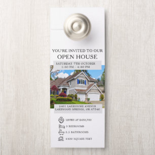 Open House Invitation Real Estate Farming Door Han Hanger