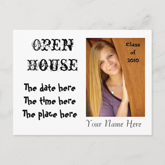 Open House Invitation - you design it - Customized (Front)
