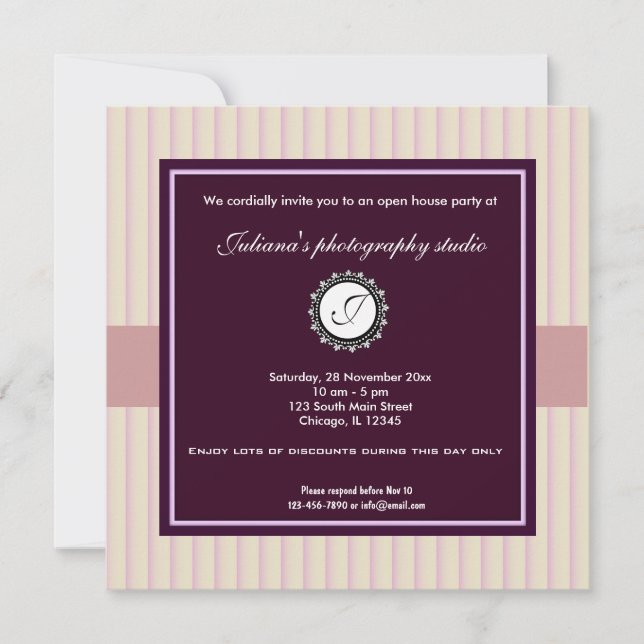 Open House New Business Invitation (Front)