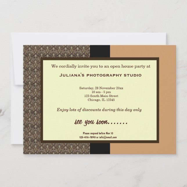 Open House New Business Invitation (Front)