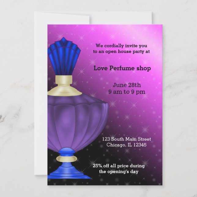 Open House Perfume store Invitation (Front)