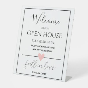 Open House Real Estate Sign, Real Estate  Pedestal Sign