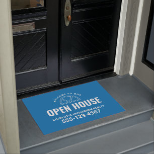 Open House Real Estate Welcome Porch Sign Doormat