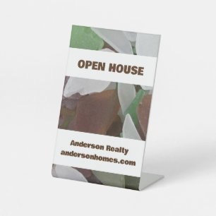 Open House Sea Glass Coastal Homes Realty Pedestal Sign