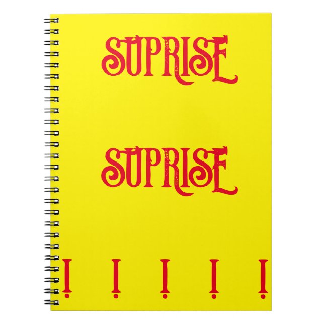 OPEN IT NOW GIFT PACKAGING YELLOW RED NOTEBOOK (Front)