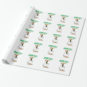 OPEN IT! Shouting Chicken Wrapping Paper