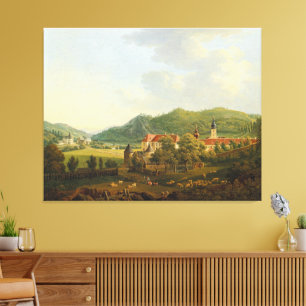  Open Landscape With Monastery Canvas Print