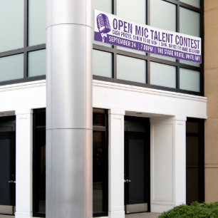 Open mic talent contest or competition banner