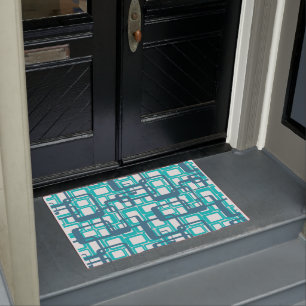 Open Mid-Century Modern Rectangles Doormat