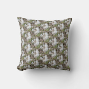Open Milkweed Pods Seeds with Silk Half Drop Throw Pillow