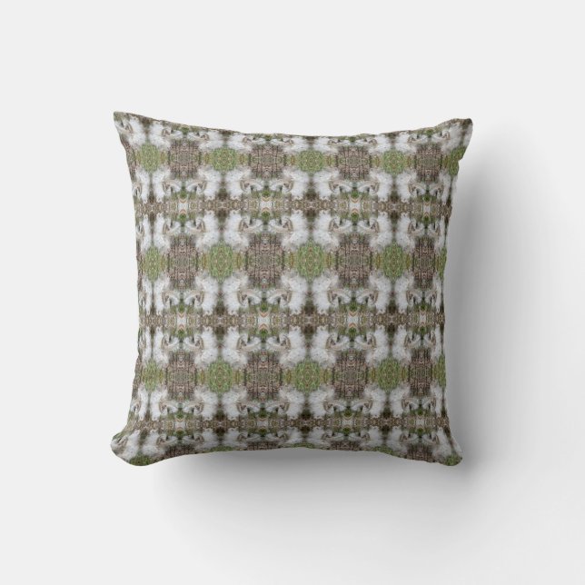 Open Milkweed Pods | Seeds with Silk | Mirror Throw Pillow (Front)