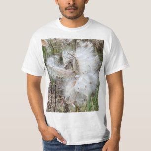 Open Milkweed Pods Seeds with Silk T-Shirt