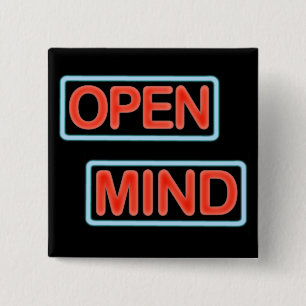 open mind button pin