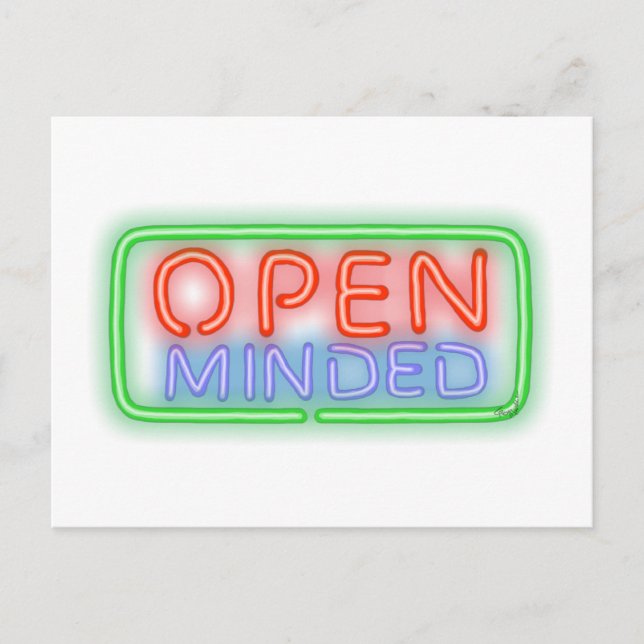 Open Minded Postcard (Front)