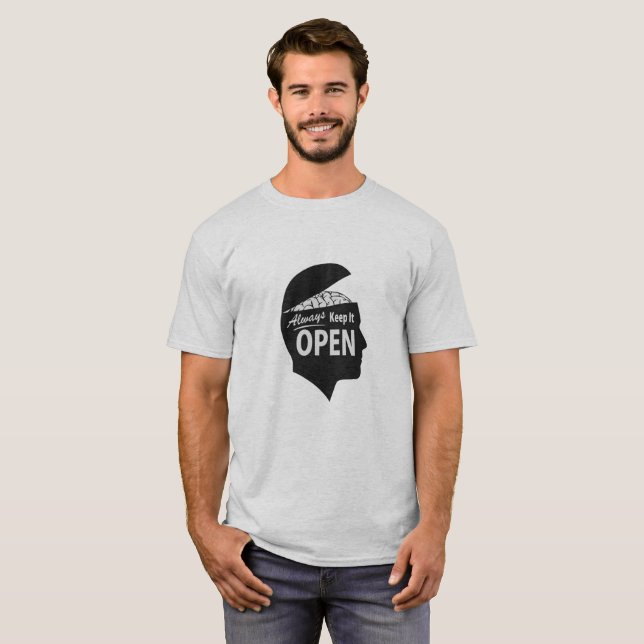 Open-mindedness Idea Drawing Motto, mind the gap T-Shirt (Front Full)