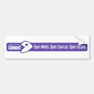 Open Minds, Open Sources, Open Future - Gentoo Bumper Sticker