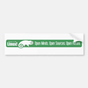 Open Minds, Open Sources, Open Future - SUSE Bumper Sticker