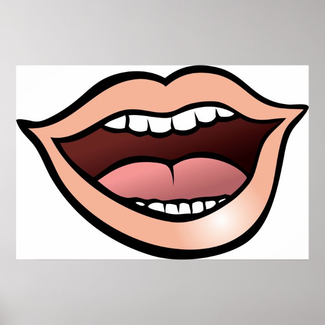 Open Mouth Lips Teeth Tongue Poster (Front)