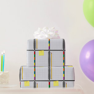 Open Notebook And Pencil Wrapping Paper