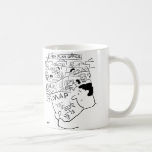 Open Plan Office - Man needs a Map Coffee Mug
