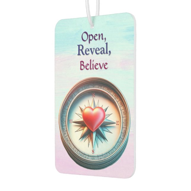 Open, Reveal, Believe Air Freshener (Left)