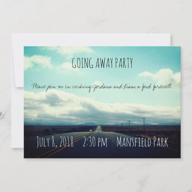 Open Road Going Away Party Invitation (Front)