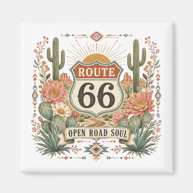 Open Road Soul Botanical Keepsake Magnet (Front)