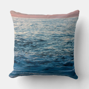 Open sea throw pillow