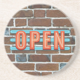 OPEN SIGN COASTER