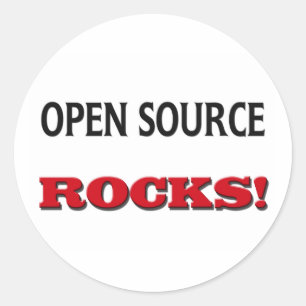 Open Source Rocks Classic Round Sticker