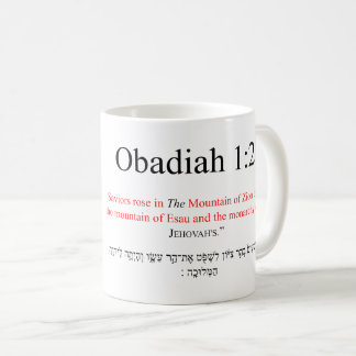 Open Source Translation Obadiah 1:21 Mug