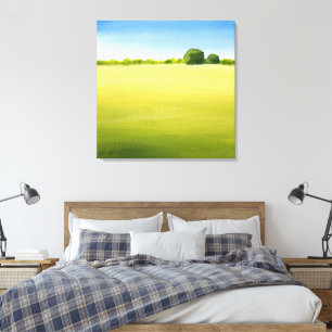 'Open Space' Acrylic Watercolor  Canvas Print