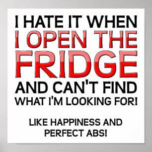 Open the Fridge Funny Poster