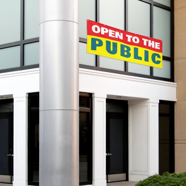 Open To The Public Event  Banner (Outside Building)